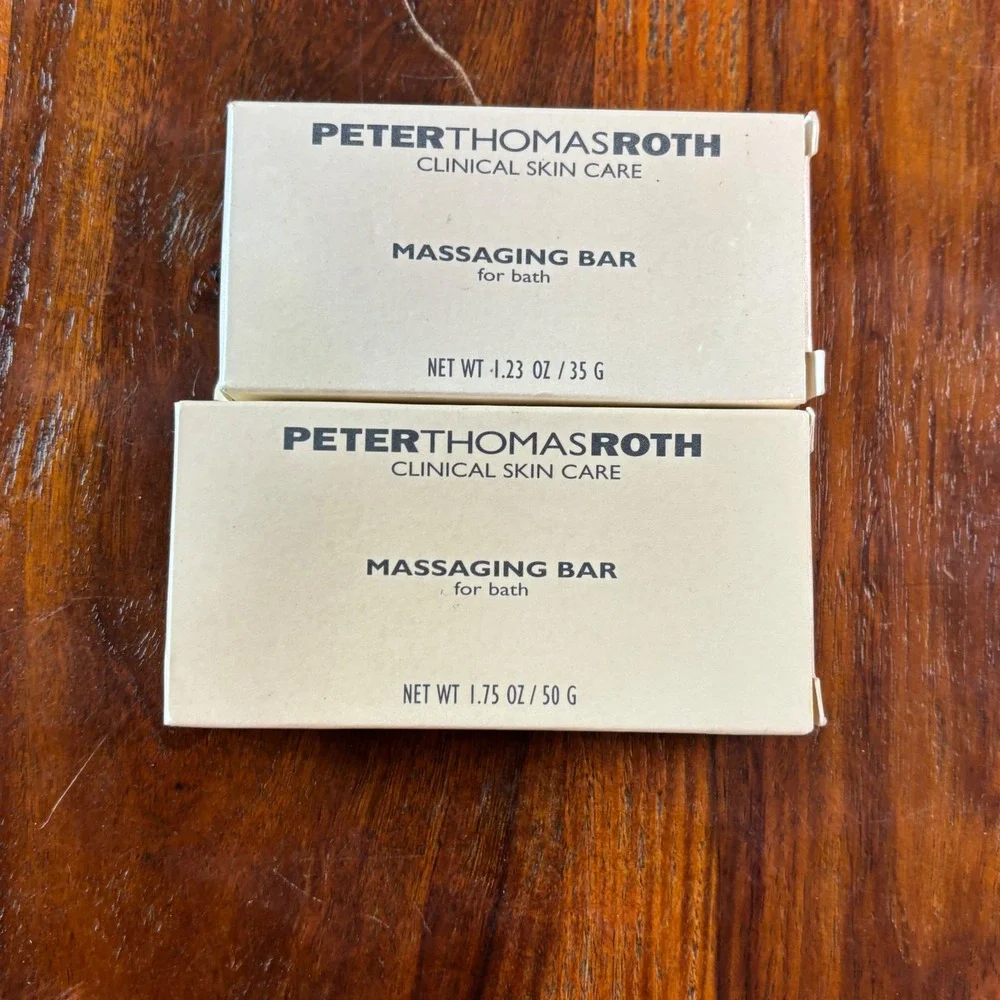 Peter Thomas Roth Travel Set Mega-Rich Shampoo Massaging Bars Shower Cap 4pc NEW